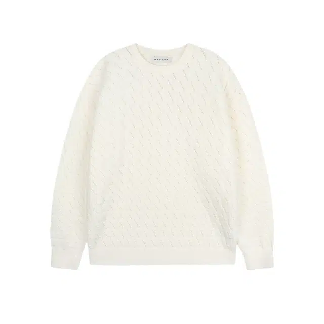 BESLOW OBLIQUE CABLE CREW NECK KNIT