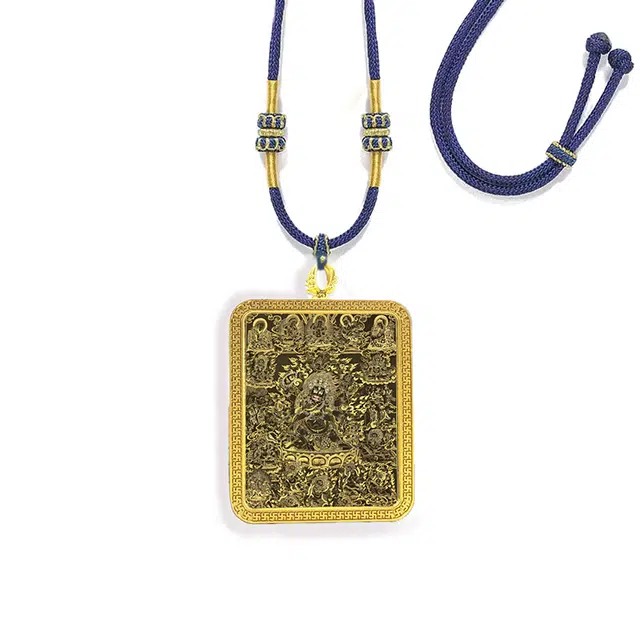 【黑金大黑天】 眰恦 小众个性唐卡 旺事业旺财运 财源滚滚 早日发财#好运 合金 项链 男女同款情侣款