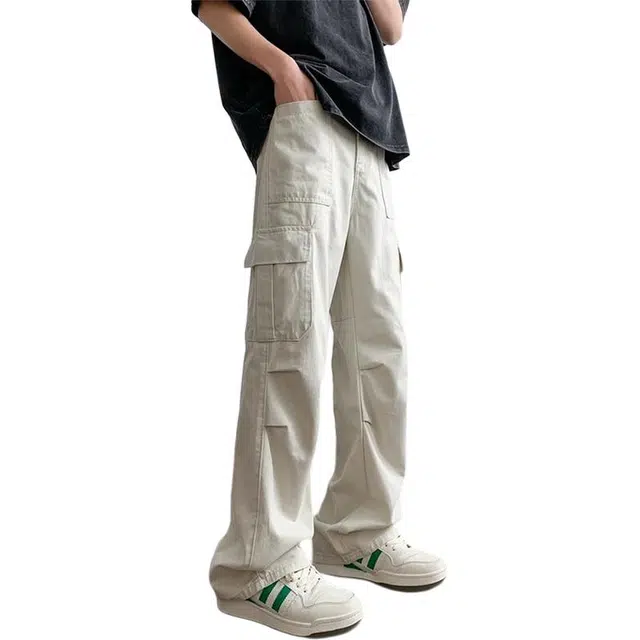 单爵 伞兵工装薄款美式高街潮牌直筒运动长裤子夏季休闲裤 男女同款