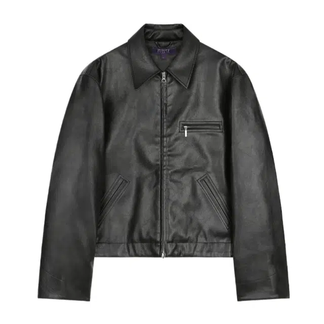 BESLOW FAUX LEATHER WORK JACKET