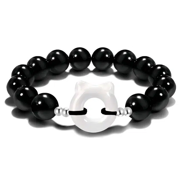 余笙情 新中式国潮轻奢风 简约顺遂 猫咪 黑檀 手串 男女同款情侣款