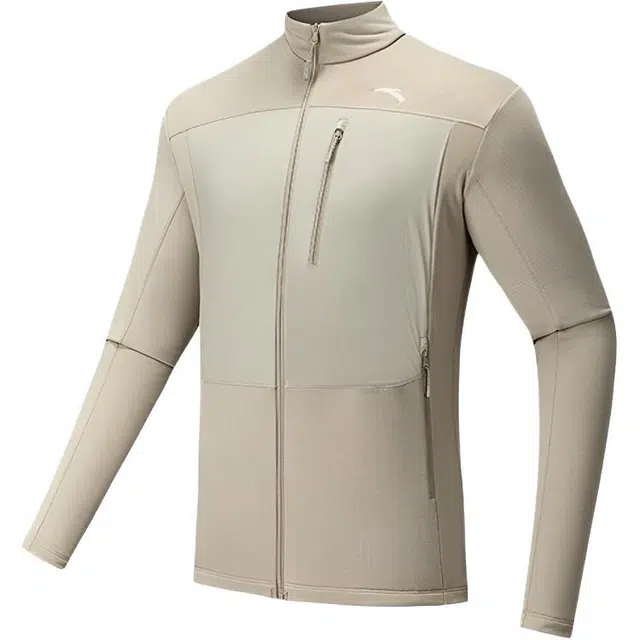 超级安踏 运动生活系列 休闲简约立领拉链拼色舒适百搭长袖绒感外套 男款