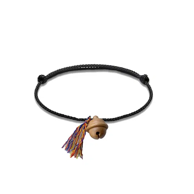 余笙情 小铃铛新中式国风国潮 #好运 桃木 手绳 男女同款情侣款