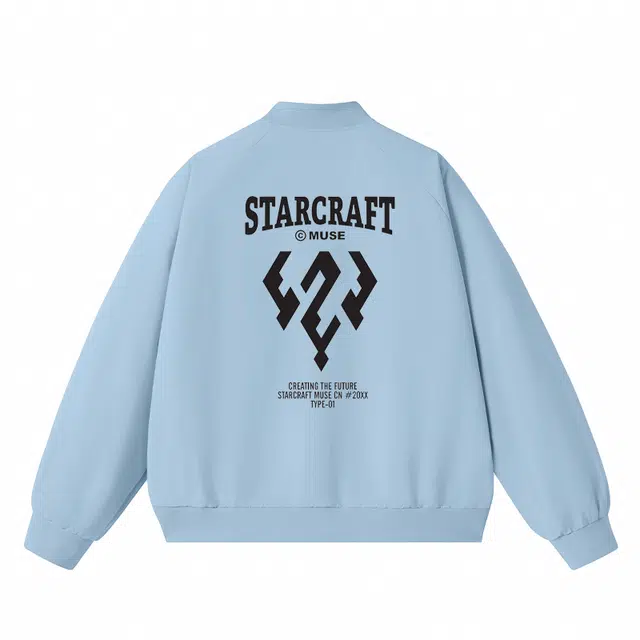 星际者 美式复古简约潮流宽松百搭拉链品牌字母印花图案通勤户外运动长袖外套夹克 男女同款