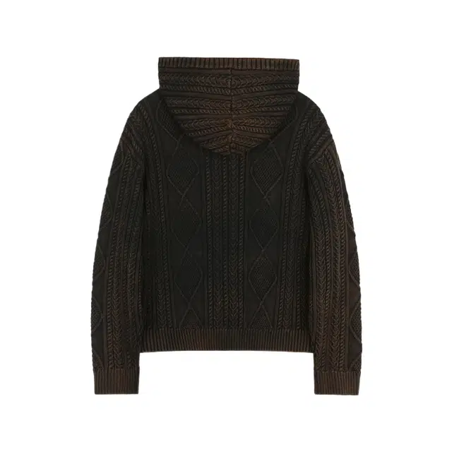 BESLOW CABLE KNIT HOODIE WASHED FISHERMAN