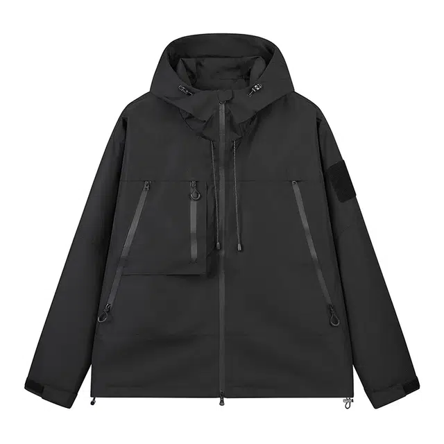 佐菲利  美式户外机能运动连帽纯色高街 冲锋衣 男女同款