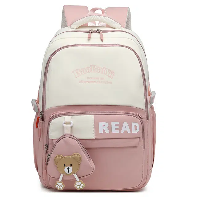 德力熊 百搭撞色轻便通勤大容量 尼龙 双肩包 常规 女款 多色