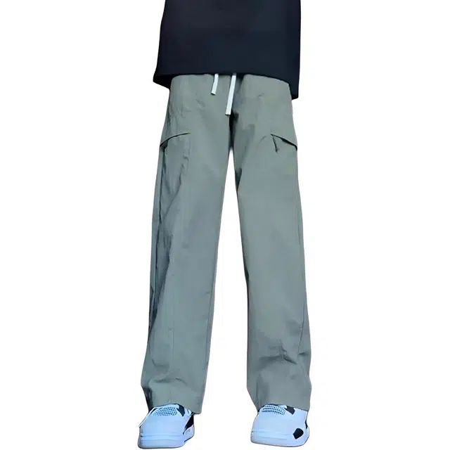 徐百货 美式潮牌薄款速干工装直筒伞兵裤子户外机能硬壳长裤休闲裤 男女同款