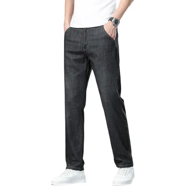 帝狼牛 复古水洗做旧宽松直筒长裤美式潮牌高街风潮流牛仔裤 男女同款