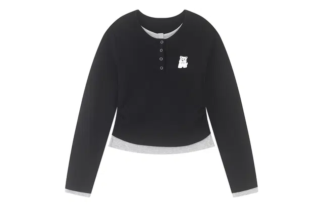 F426 Henley Collar Long Sleeve T-Shirt