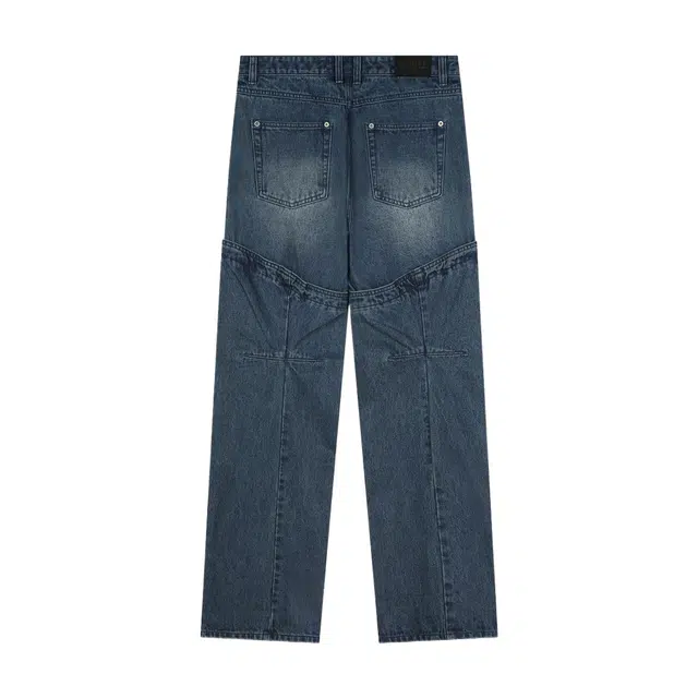 BESLOW MOTOCYCLE WASHED DENIM PANTS VINTAGE BLUE