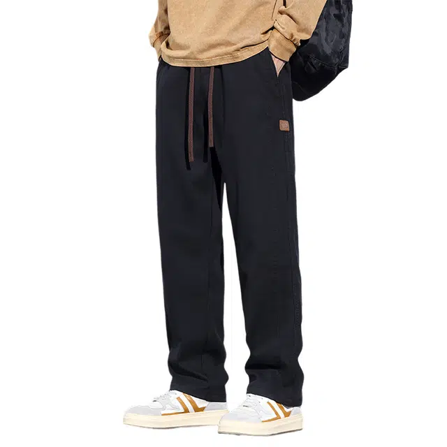 赛瀚 莱赛尔垂顺拖地防寒阔腿裤户外运动长裤抽绳松紧腰多口袋美式潮牌高街风青少年时尚百搭宽松直筒休闲裤 男女同款