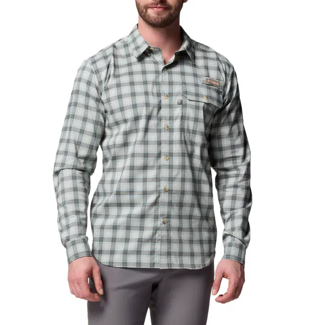 Columbia Men's Long Sleeve Yarn Dye Shirt Sharptail Omni-ShadeOmni-Wick