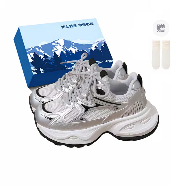 小鹿米利 运动厚底百搭软底休闲 耐磨 低帮 老爹鞋 女