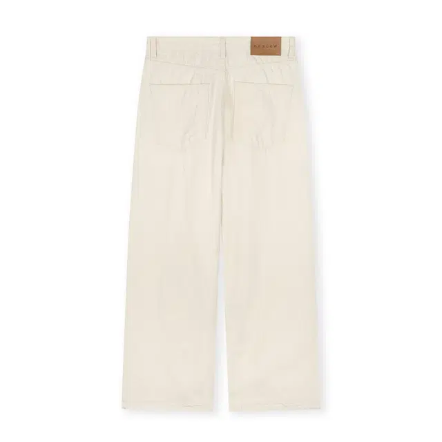 BESLOW WIDE FIT TWO TUCK LINEN DENIM PANTS