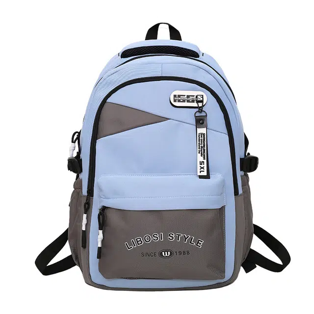 德力熊 撞色外出旅行轻便百搭 尼龙 双肩包 男女同款情侣款 多色