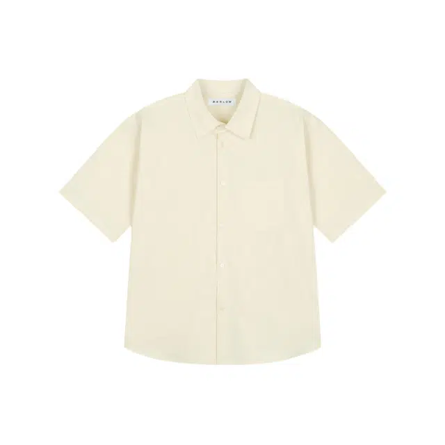BESLOW RIPPLE COTTON HALF SHIRT