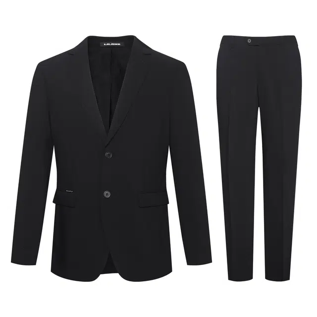 利郎 商务休闲纯色绅士风质感简约结婚工作秋季西装套装 男款