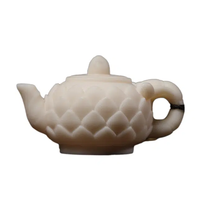 嫒柯 国潮新中式百搭轻奢高级居家茶宠随身把玩文玩万事随心事事如意盘玩转运#好运 象牙果 把件 男女同款情侣款