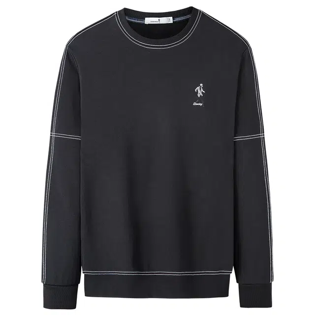 与狼共舞 潮流时尚百搭运动休闲时尚轻薄舒适长袖卫衣 男女同款 黑色