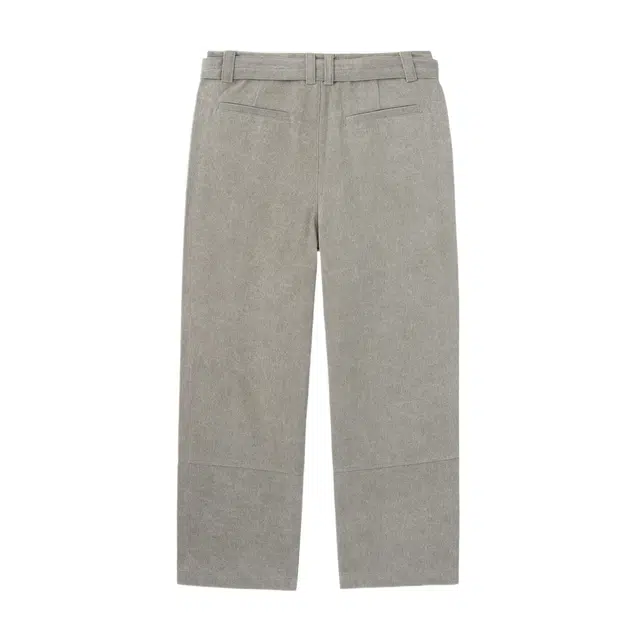 BESLOW ONE TUCK WASHED BELTED PANTS