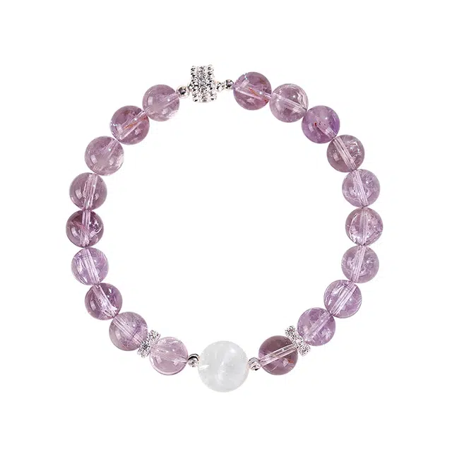周百福 紫气东来 轻奢贵气小众显白新中式国风#好运 紫水晶 手串 男女同款情侣款