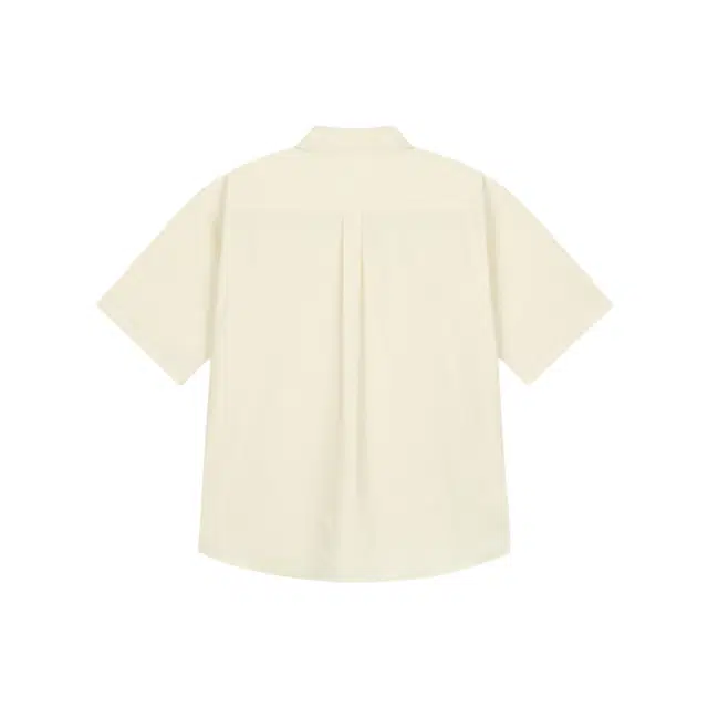 BESLOW RIPPLE COTTON HALF SHIRT