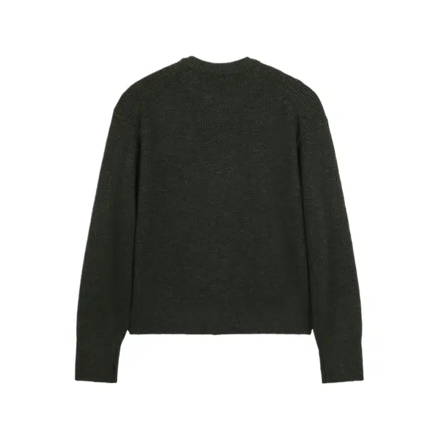 BESLOW CREW NECK SHORT ZIP-UP CARDIGAN