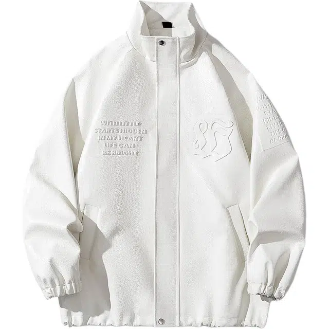 梓润格 美式复古简约基础款潮牌百搭宽松潮流夹克外套 男女同款