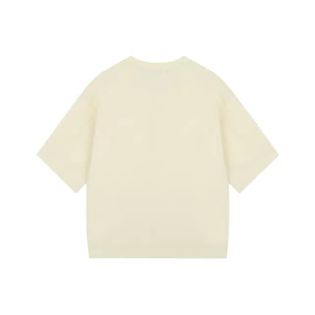 BESLOW FINE KNIT HALF SLEEVE CARDIGAN IVORY