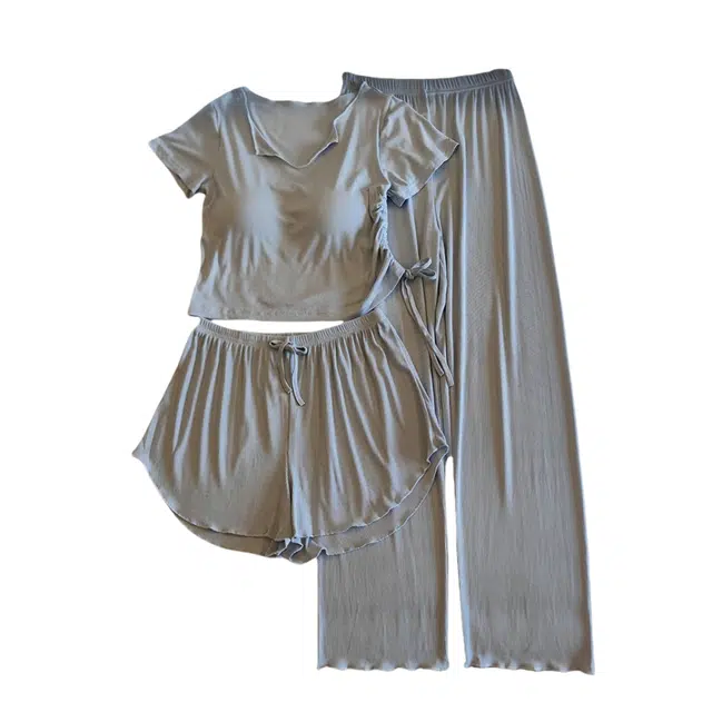 顶瓜瓜 夏季女舒适休闲宽松时尚家居服睡衣套装 女款