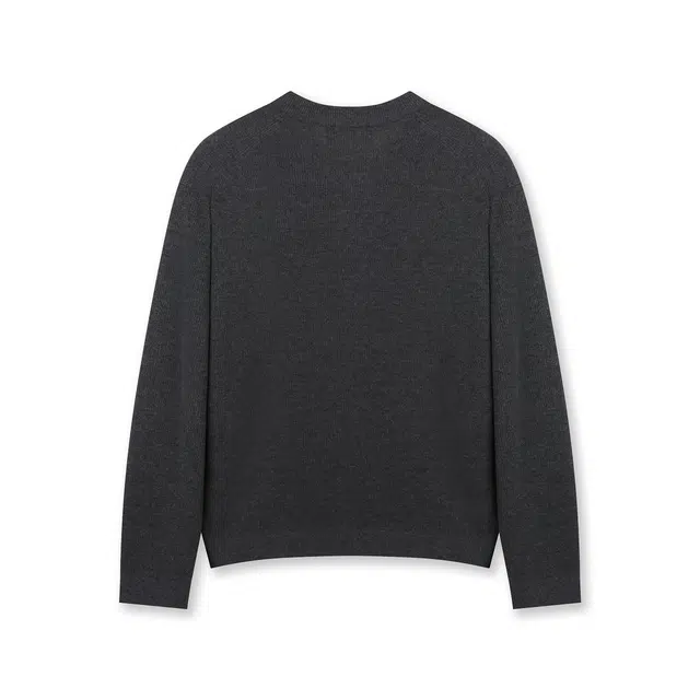 BESLOW WOOL BLENDED HENLEY NECK KNIT