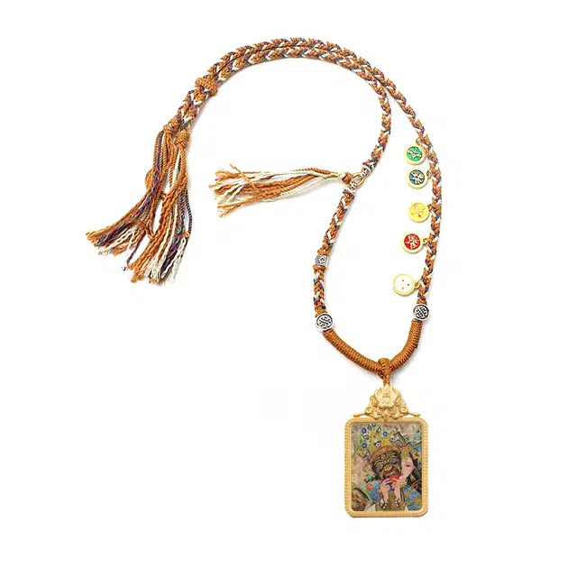 玉临门 福星高照 财源滚滚 单科好运 精准桃花 早日脱单 复古民族风 合金 项链 男女同款情侣款