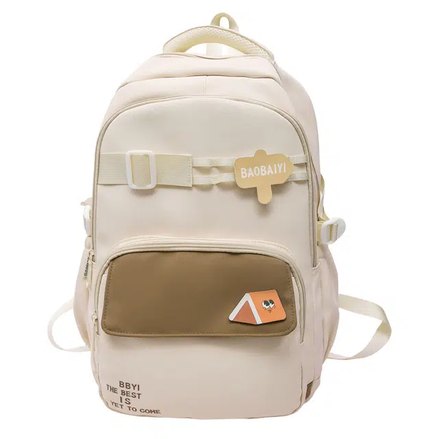 德力熊 百搭可爱初中高中多隔层旅行背包轻便 尼龙 双肩包 女款 多色