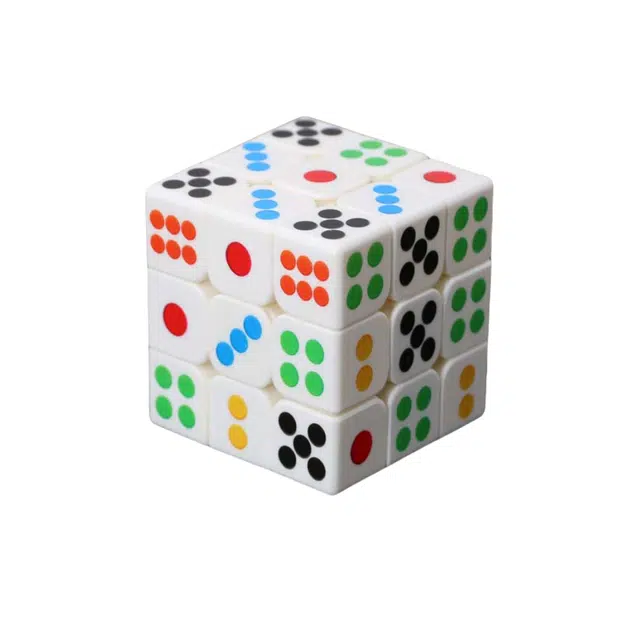 万格 三阶麻将个性创意夜光麻将益智玩具 魔方