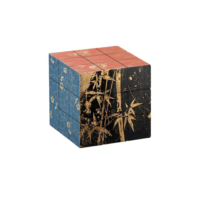 万格 国风纹理图案三阶解压益智创意玩具 魔方