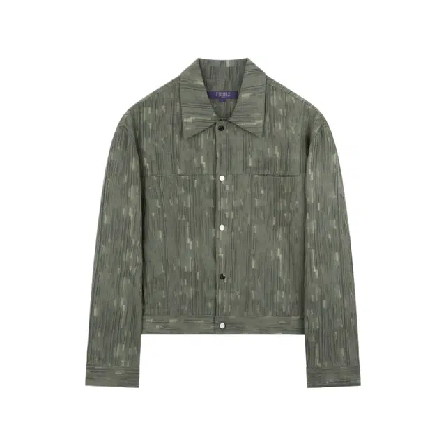 BESLOW WASHED LINEN JACQUARD WORK JACKET