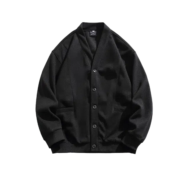 奇迹街区 日系潮复古宽松运动开衫情侣慵懒风夹克外套 男女同款