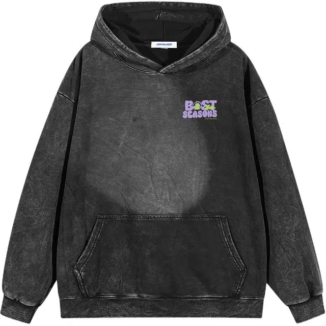 加菲猫家族 美式高街字母卡通印花潮流运动复古废土风重磅基础款时尚休闲通勤舒适宽松百搭上衣亲肤柔软套头落肩袖连帽卫衣 男女同款