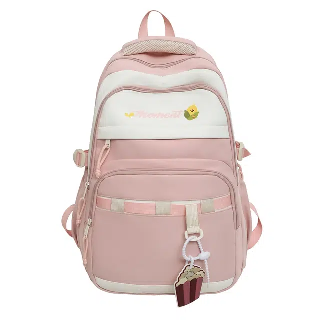 德力熊 撞色时尚百搭背包简约 尼龙 双肩包 女款 多色