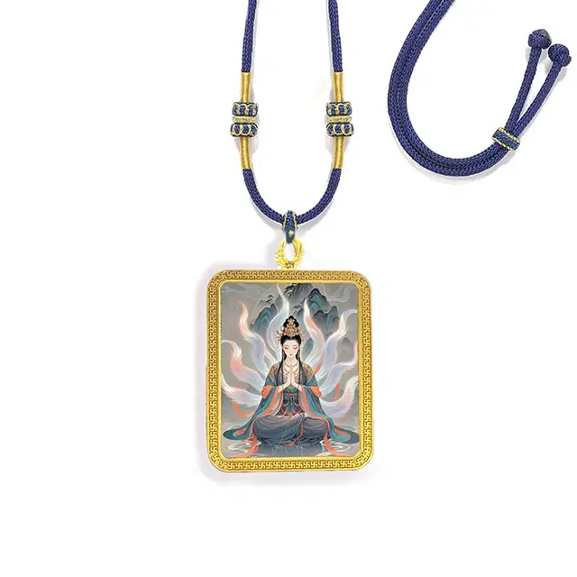 【九尾狐】 眰恦 狐仙唐卡吊坠 爱情守护神 招桃花 #好运 合金 项链 男女同款情侣款