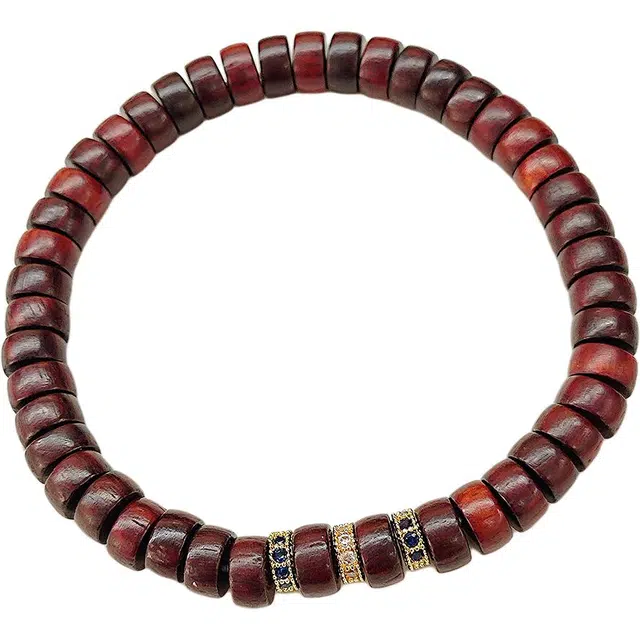 得笙陌 国潮新中式转运珠片珠简约百搭#好运 血檀 手串 男女同款情侣款