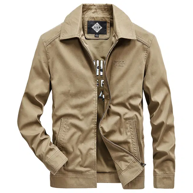 金盾 爸爸装宽松翻领长袖夹克外套 男款