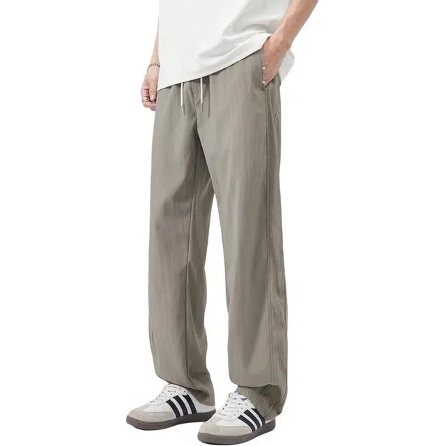 童先森 轻薄透气宽松潮牌阔腿裤休闲裤 男款
