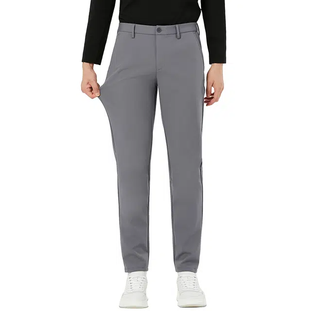 利郎 绵羊毛弹力商务纯色质感简约百搭秋季休闲裤 男款