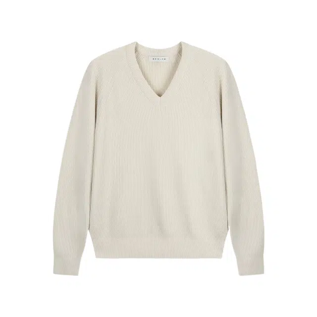 BESLOW OVERSIZED V NECK KNIT
