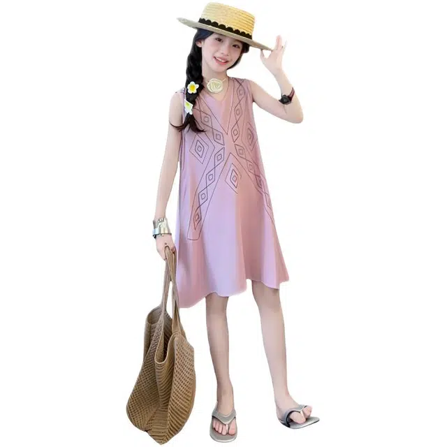 比比我连衣裙 亲肤时尚柔软无袖 儿童款