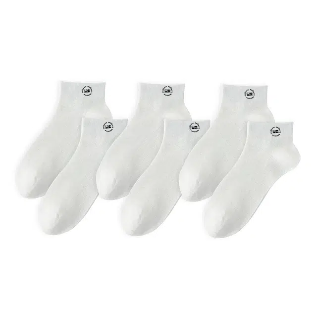 木林森 纯棉抗菌薄款吸湿排汗网眼透气柬腰防滑舒适无骨不硌脚潮流运动休闲短袜 男女同款 组合装