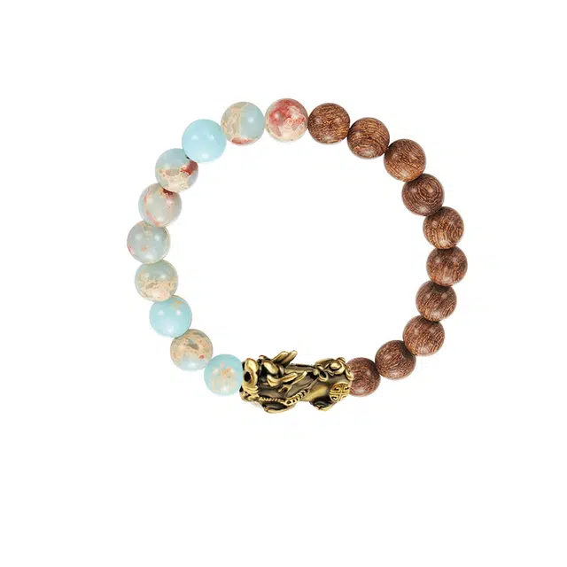 余笙情 国风新中式 平安喜乐轻奢高级  八方来财 考试升学上岸#好运 金丝檀木 手串 男女同款情侣款