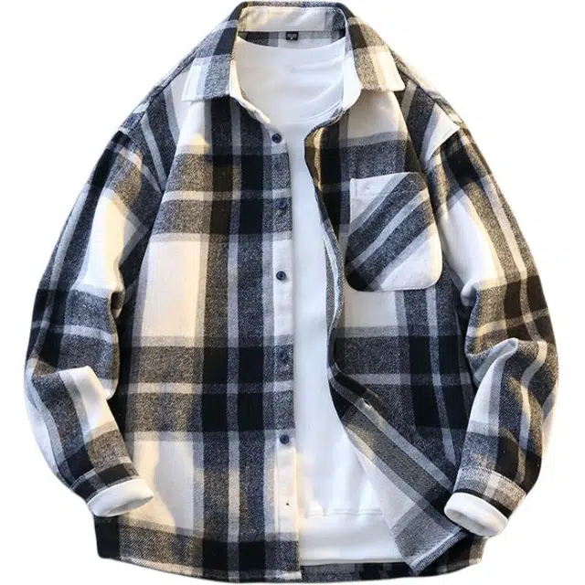 太子龍 春秋季港风外套上衣青少年痞帅衬衣服长袖衬衫 男款